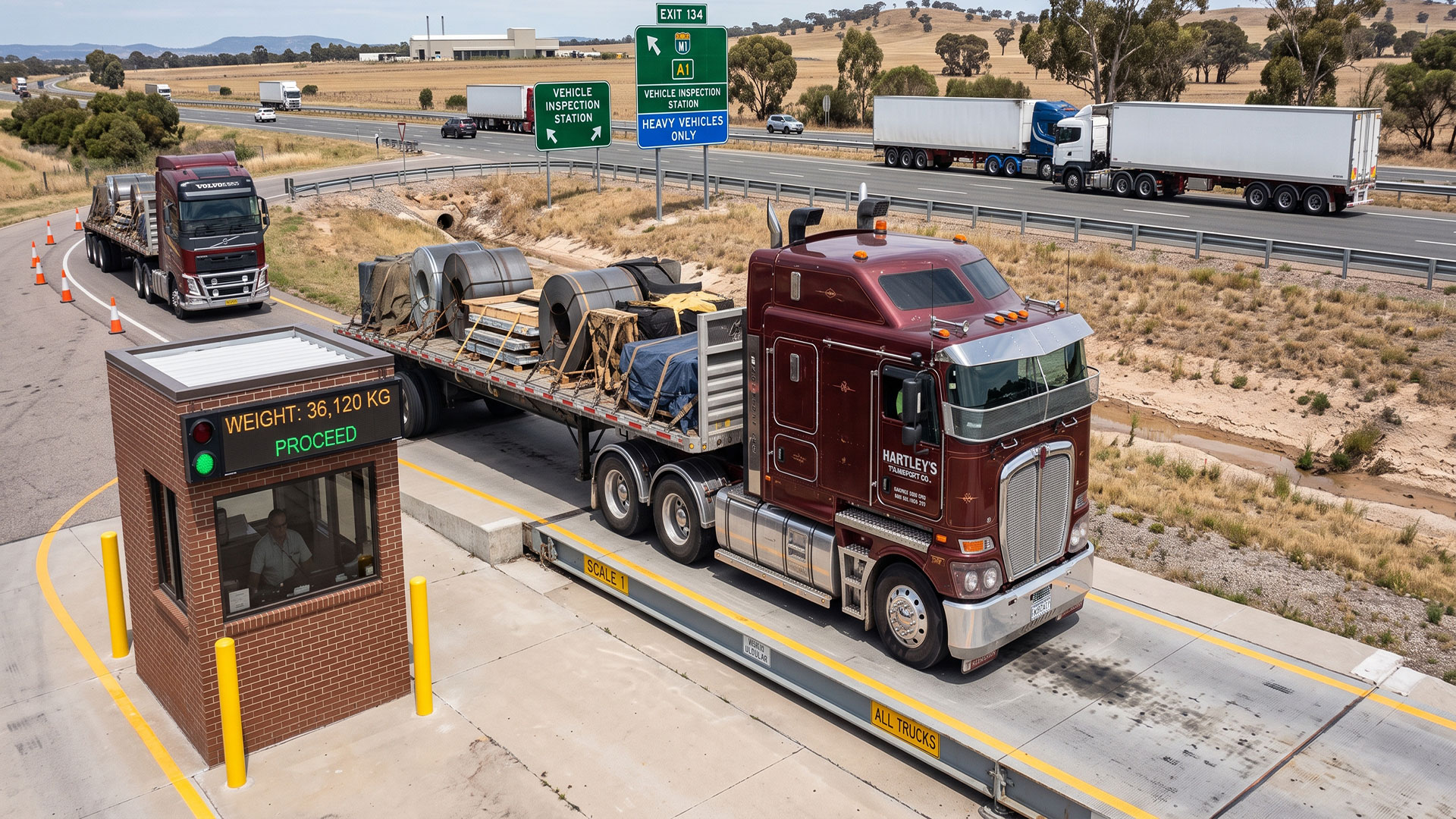 Truck on Weighbridge